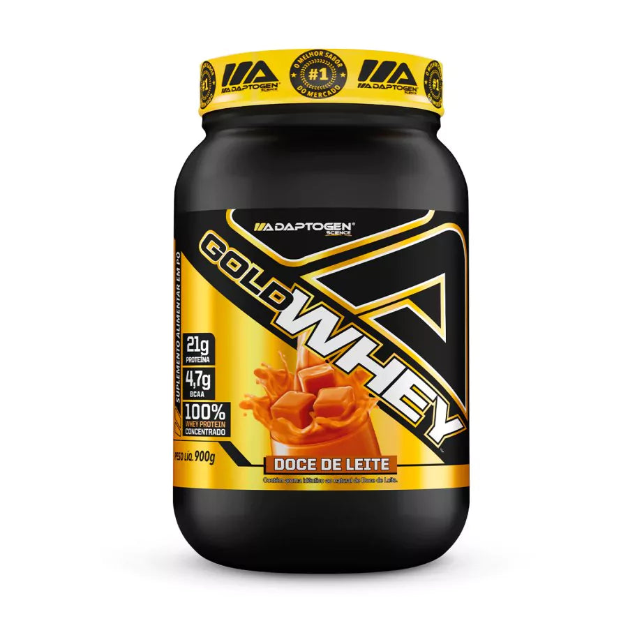 Gold Whey Pote Morango 900G